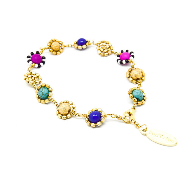 Blue and pink zebra bracelet - Image 2