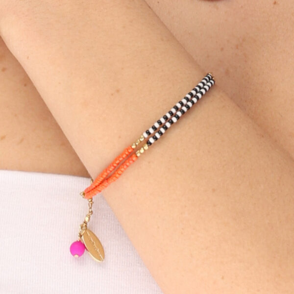 Zebra Double Strand Bracelet