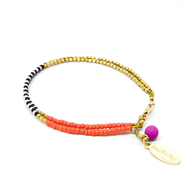 Zebra Double Strand Bracelet - Image 2